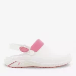 zuecos medicos fucsia